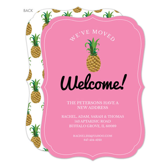 Pink Pineapple Moving Announcements
